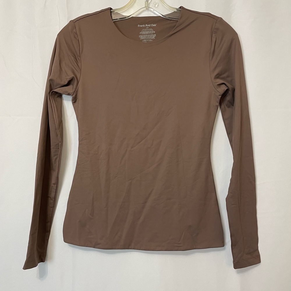 Frank & Oak Long Sleeve Tee Taupe Women’s Small